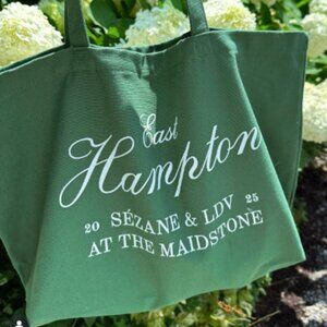 Sezane Hampton Green tote bag